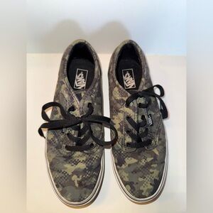 Vans Kids Green Camouflage Sneakers